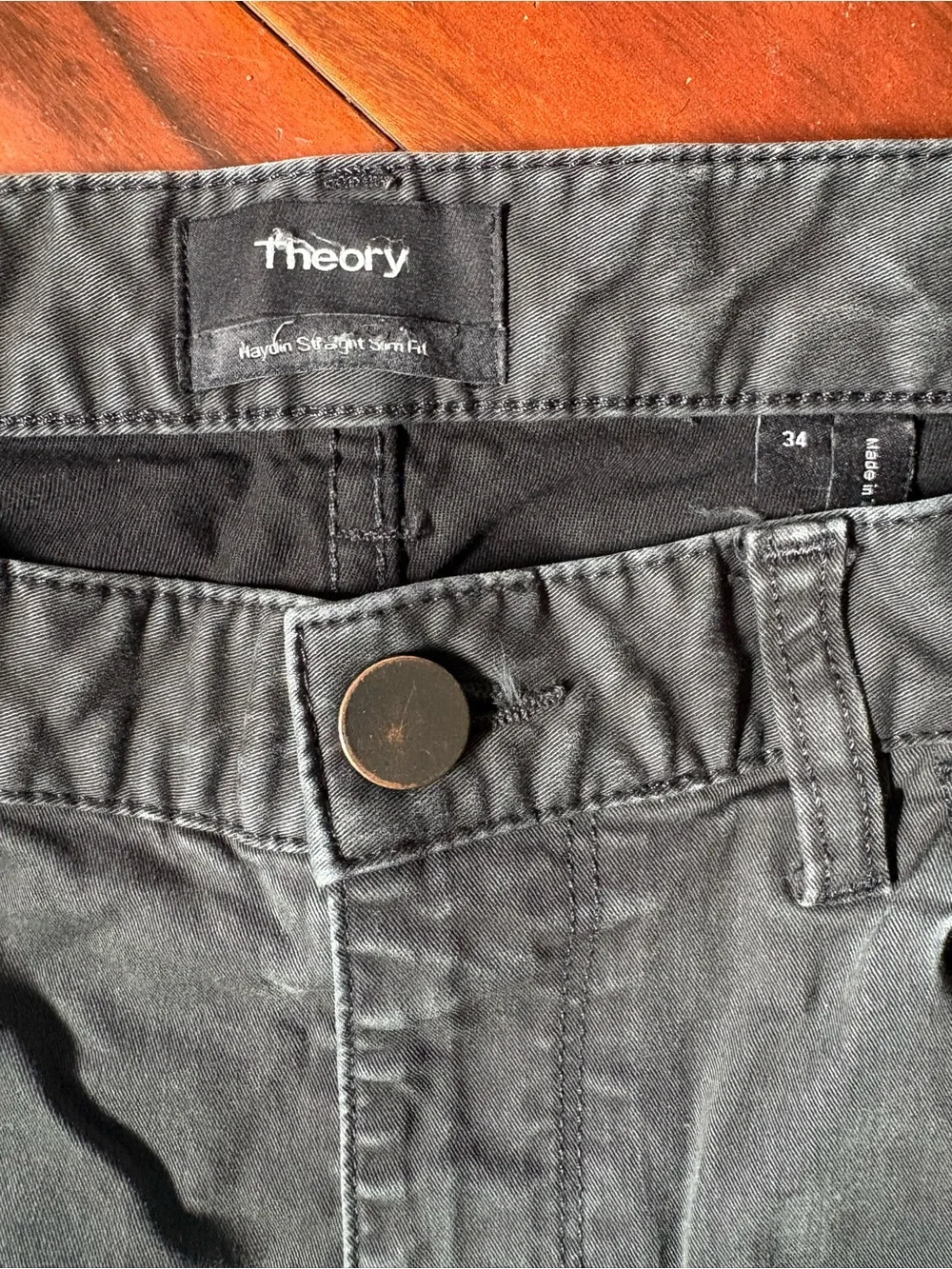 Theory Men's Slim Jeans - Charcoal Black